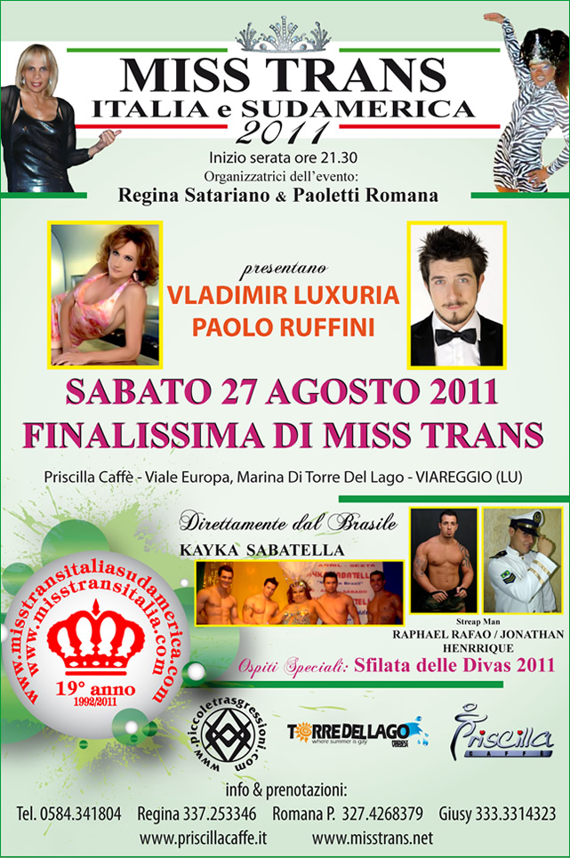 Locandina Miss Trans Italia 2011
