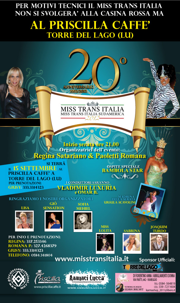 Locandina Miss Trans Italia 2012